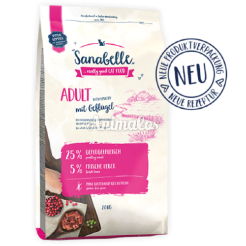 סנבל מזון לחתולים בוגרים-עוף 2 ק"ג sanabelle